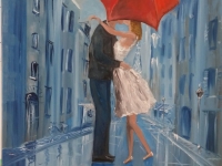 Les amoureux au parapluie