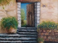 une porte sur le jardin